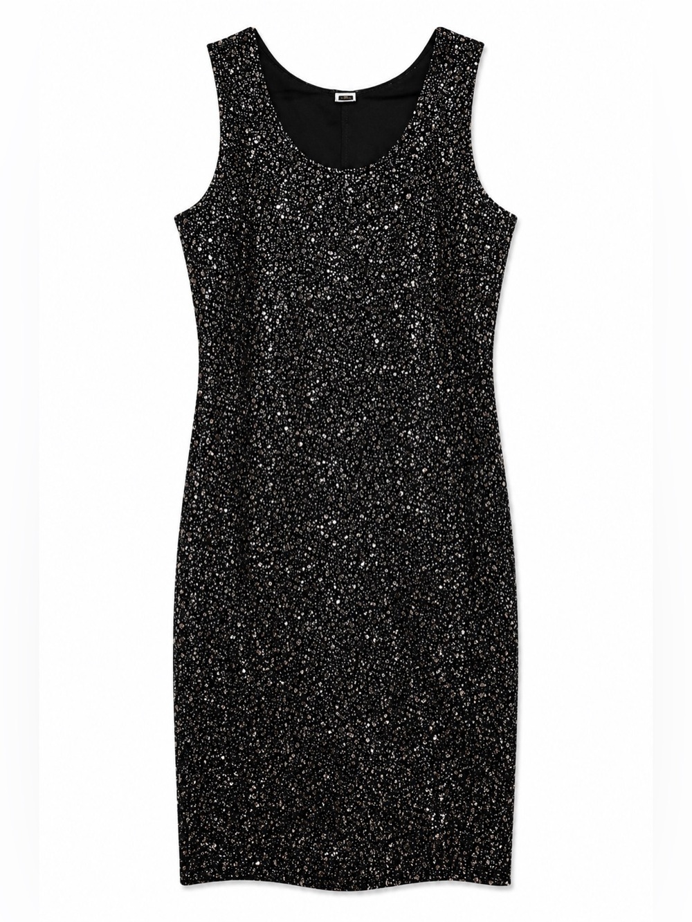 Espresso Black and Silver Sequin Mini Dress